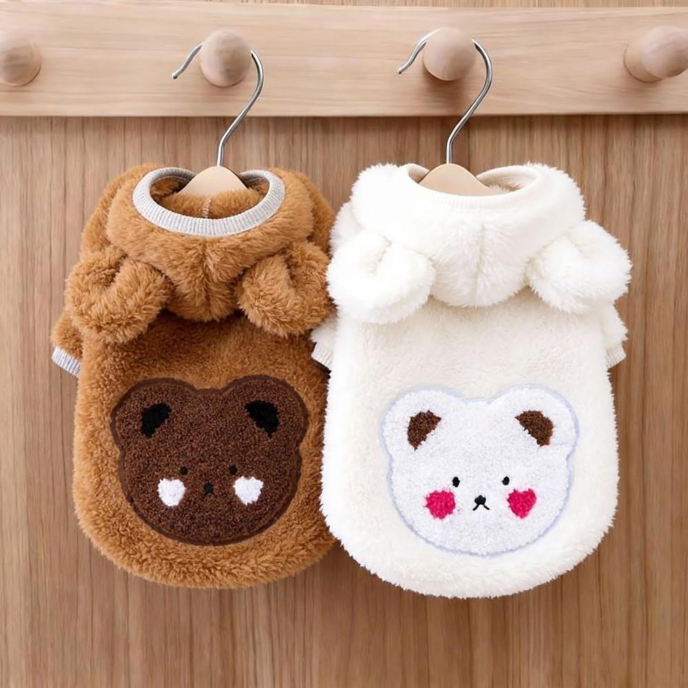 Windproof Dog Hiking Jacket Winter Dog Bodysuit Cute Plush Dogs Coat for Small Medium Dog