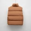 Women's Autumn/Winter Stand-up Collar Down Vest - Short, Loose, Casual Gilet
