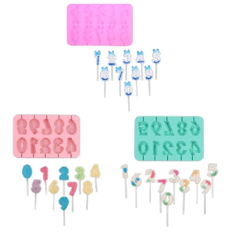 Fun Celebration Number Lollipop and Candle Making Kit High-Quality Silicone Molds