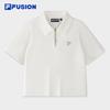 FUSION Women's Slim-Fit Polo Knit Top