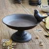 Antique Rustic Round Cast Iron Footed Bird Feeder With Bottom Base Home Garden Decor Table Heavy Metal Storage Bowl Plate Tray
