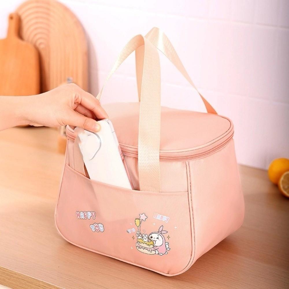 Waterproof Insulated Thermal Bag Cute Picnic Handbag Fashion Cartoon Lunch Bag Men Women