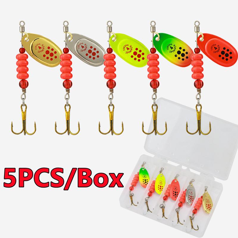 

New Luya Bait Compound Rotating Sequin Set Three Hooks 6g Hand Cranked Sheet Bait False Bait