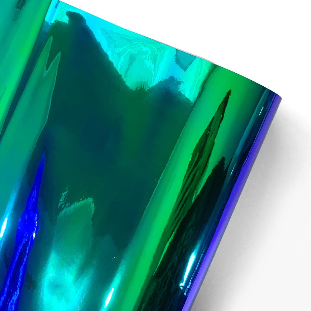 

Motorcycle Sticker Rainbow Laser Plating Vinyl Film Body Protection Decorate Vinyl Stickers for Motorcycle Car Accessories 10cmx135cm зелёный