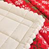 1pc Plush Quilted Christmas Snowflake & Cable--like Sofa Cushion Cover - Thick Milk -like Texture