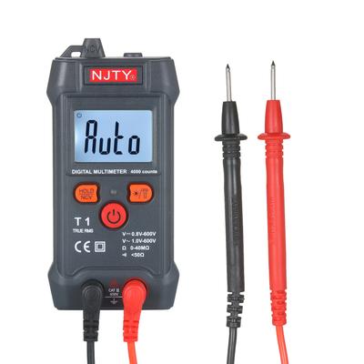 NJTY Palm-size LCD Digital Multimeter Auto Range NCV 4000 Counts True RMS Smart Universal Tester
