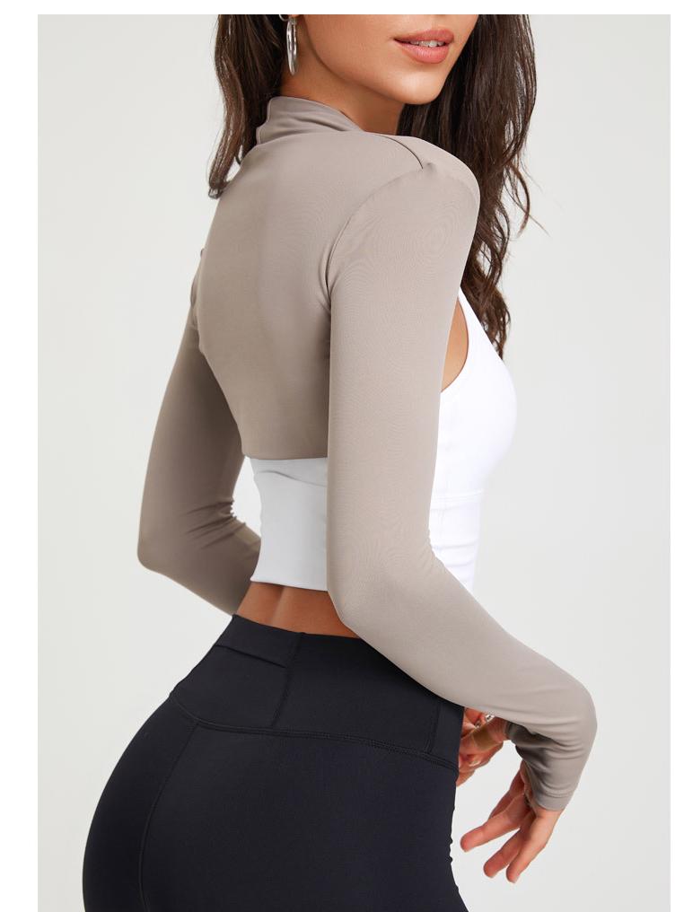 Spring/Summer Long Sleeve Yoga & Dance Cardigan - Solid Color Vest Cover-Up