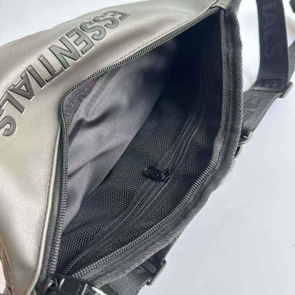 Essentials New Leather Crossbody Bag Waist Bag, High Street Men's and Women's Chest Bag, Multifunctional Shoulder Bag