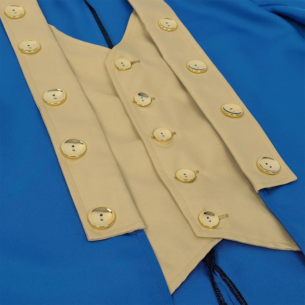 Costume Cosplay Uomo George Washington - Uniforme Militare Retrò Musicale Hamilton