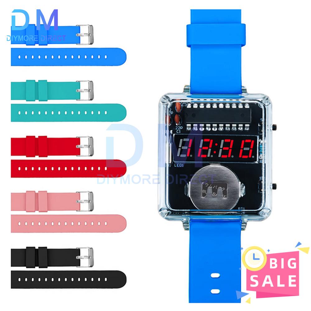 Electronic Watch DIY Kit LED Digital Tube Display Creative Soldering Project Red Display Digital Tube Clock DIY Kit Electronic