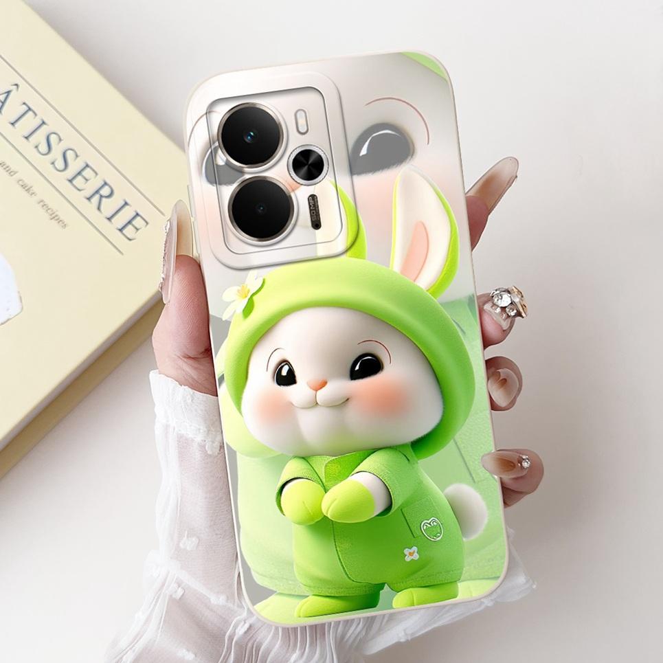 For Realme 14 14T 5G Phone Case New Design Aesthetic Panda Cat Cartoon Back Cover Liquid Silicone Bumper Camera Protection Cases