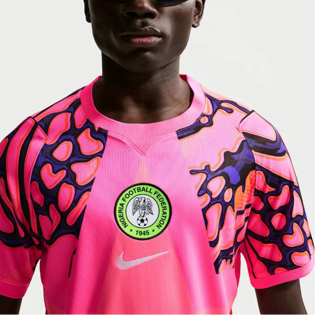 Nike Dri-Fit 2026 Season Nigeria Team Goalkeeper Fan Version Quick-Dry Short Sleeve Football Shirt Men Tops IB5313-645