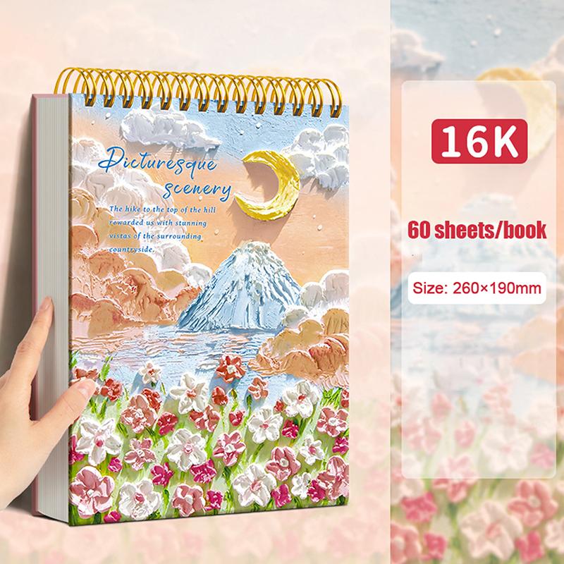 A4/8K/16K Thickened Sketchbook 60 Sheets 160G For Drawing Watercolor/Oil Painting/Colored Pencils Blank Drawing Book