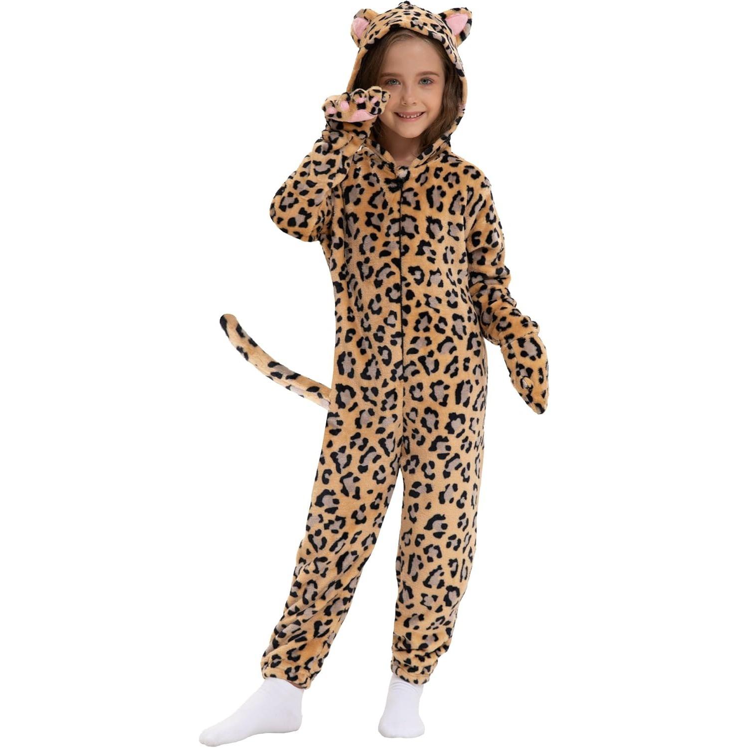 Animal Camouflage Jumpsuits Leopard Cat Children