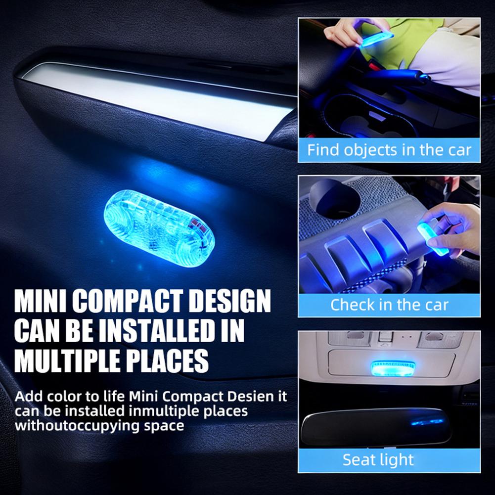 Car LED Atmosphere Lights Touch Control Multicolor Decoration Lamp Light Roof Interior & Vehicle Ceiling Door Universal S1O4