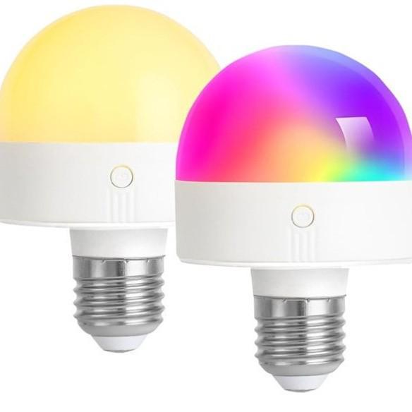 Bombilla LED RGB Recargable E26: 15 Colores, Control Remoto, Regulable, Succión Magnética, Ideal para Lámparas de Pared y Mesa.