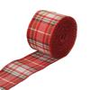 Imitation Linen Linen Ribbon Red Black Lattice Lattice Ribbon Christmas Plaid Ribbon  Gift Wrapping