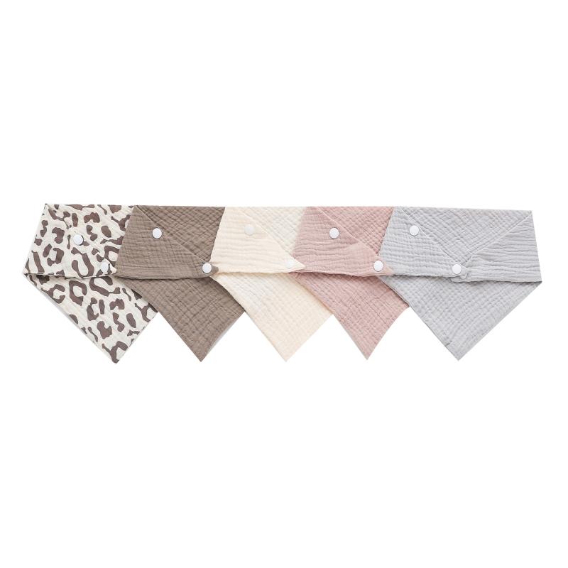 3PCS/5PCS Muslin Bibs Baby Face Towel Wash Cloth Drooling Bibs Toddlers Neck Scarf Baby Stuff Dropshipping