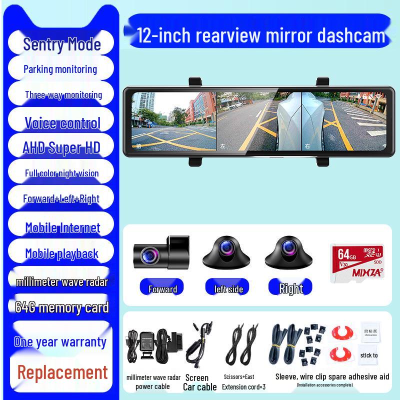 2025 Wireless 360° Dash Cam with Sentinel Mode & 24-Hour Parking Monitoring