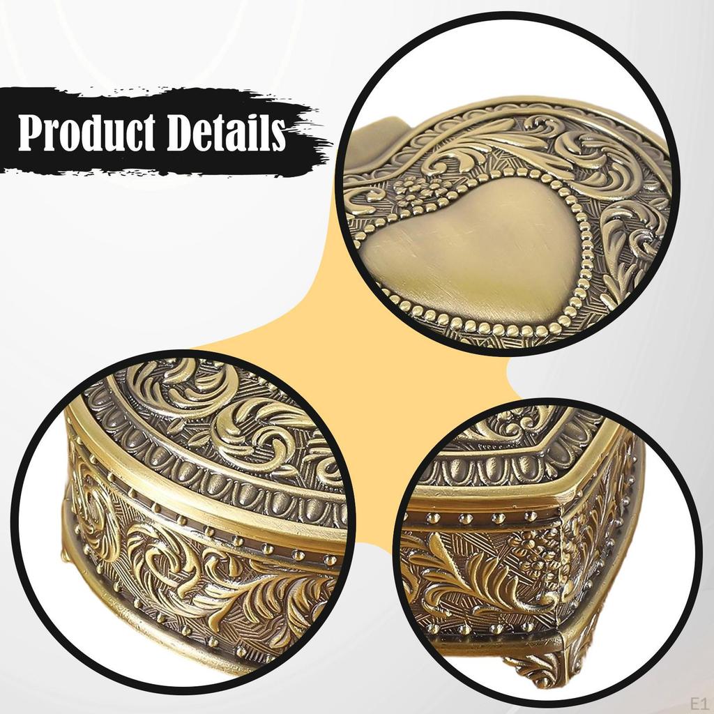 Jewelry Box Case Keepsake Storage Dresser Collectible Craft Ornament Home