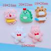 10Pcs New Cute Cartoon Animal Flat Back Cabochon Scrapbooking Hair Bow Center Embellishments DIY Accessories