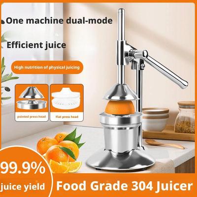 Espremedor de Frutas de Aço Inoxidável Doméstico Aço Manual Cozinha Fabricante de Suco de Vegetais Gadgets de Frutas Laranja Y6B0