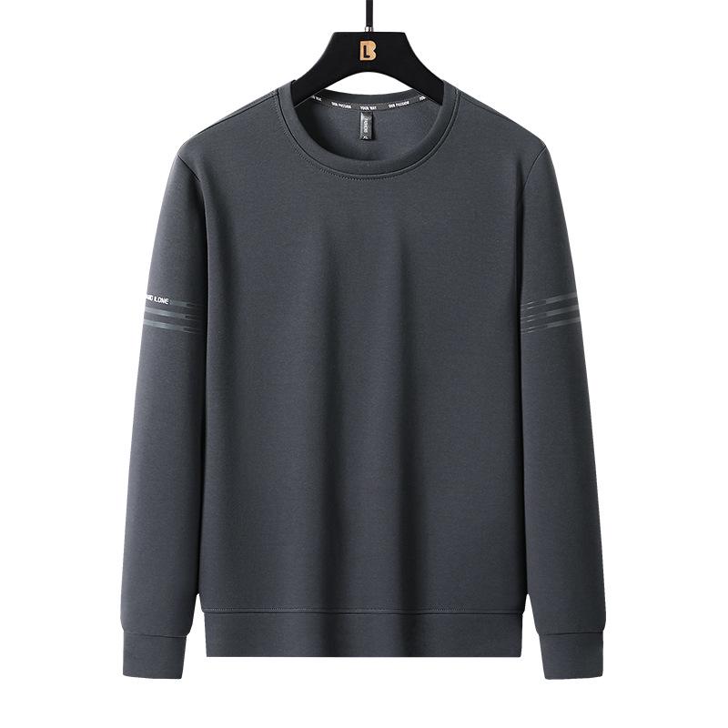 Men's Air Cotton Plus Size Long Sleeve Round Neck Hoodie for Spring and Autumn Casual Running Sportswear