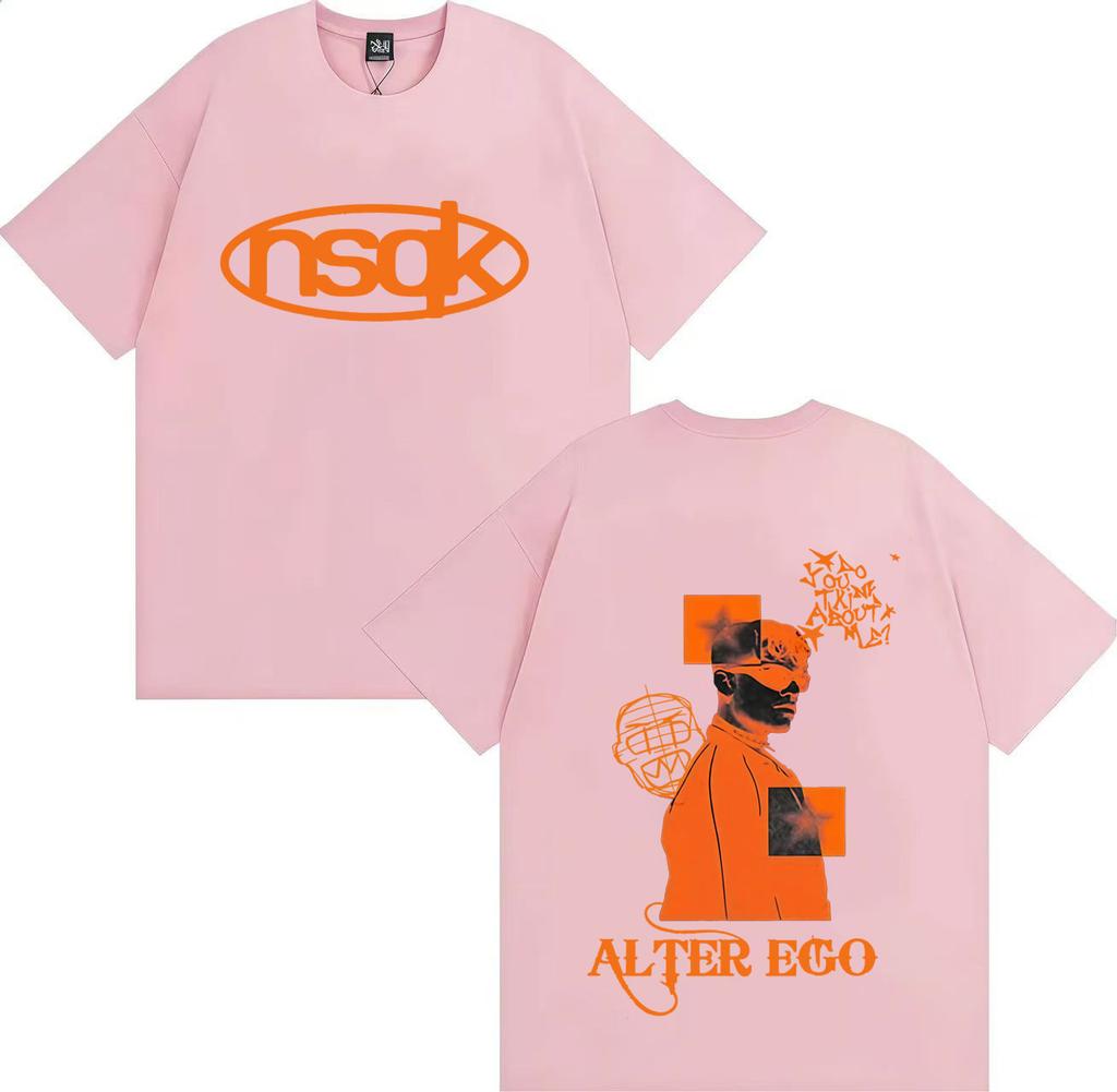 Rapper NSQK ALTER EGO Album Tour Graphic Y2K Gothic Tee Shirt Mens Women Cozy Aesthetic Streetwear Loose Short Sleeve Tshirts