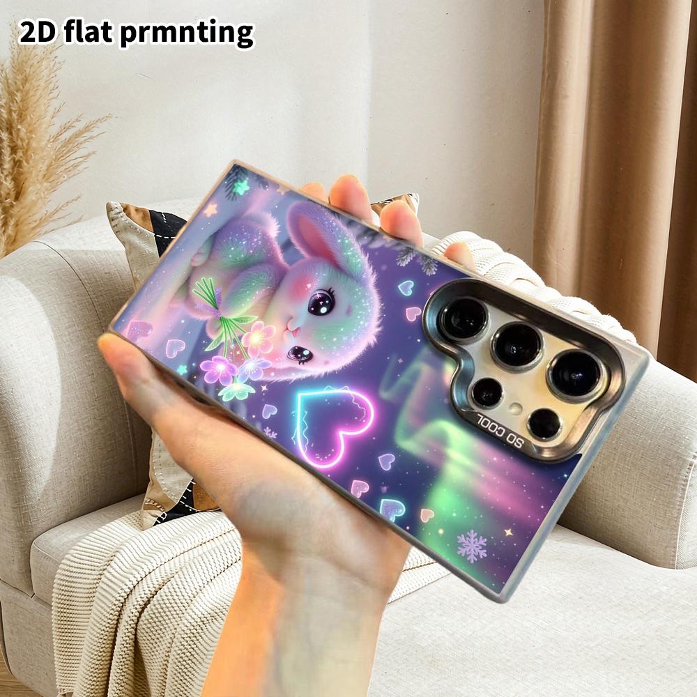Phone Case: 2D Flat Samsung Galaxy A34 A35 M05 M06 S20 S22 S21 FE Plus 5G Protective Case, Couples Style, Gradient Little Bunny, Christmas and Hallowe
