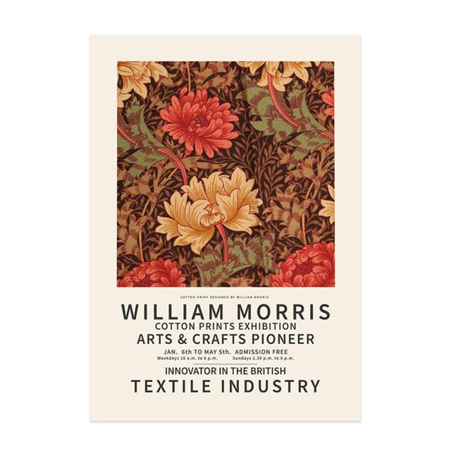 William Morris Världsberömd målning Konstaffisch Retro växt Blomma Canvasmålning för modernt hem Väggdekoration Väggmålning Bild