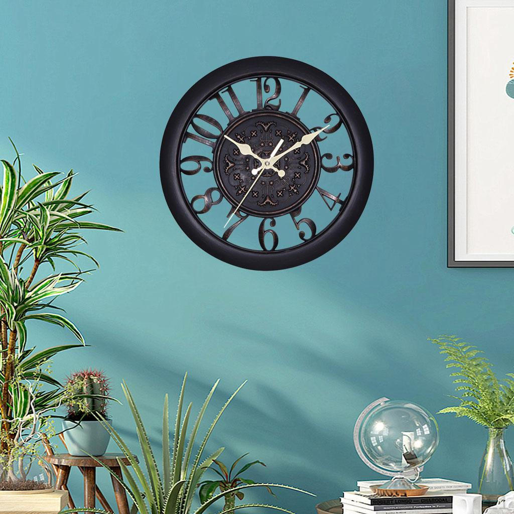 Clock Battery Operated Decorative Wall for Office Bedroom Living Room