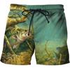 Carp Fish Graphic Beach Shorts Men 3D Swimming Board Shorts Beach Running Shorts Summer Surfing Beach Casual Loose Pants