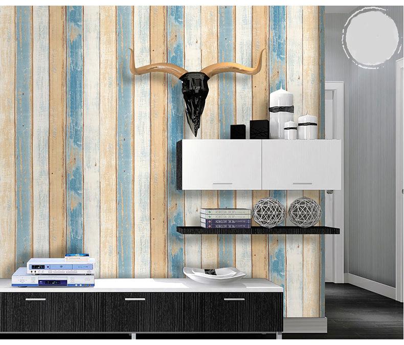 Waterproof PVC Self Adhesive Vinyl Wood Mura Wallpaper Roll For Living Room Kitchen Kids Room Bedroom Walls