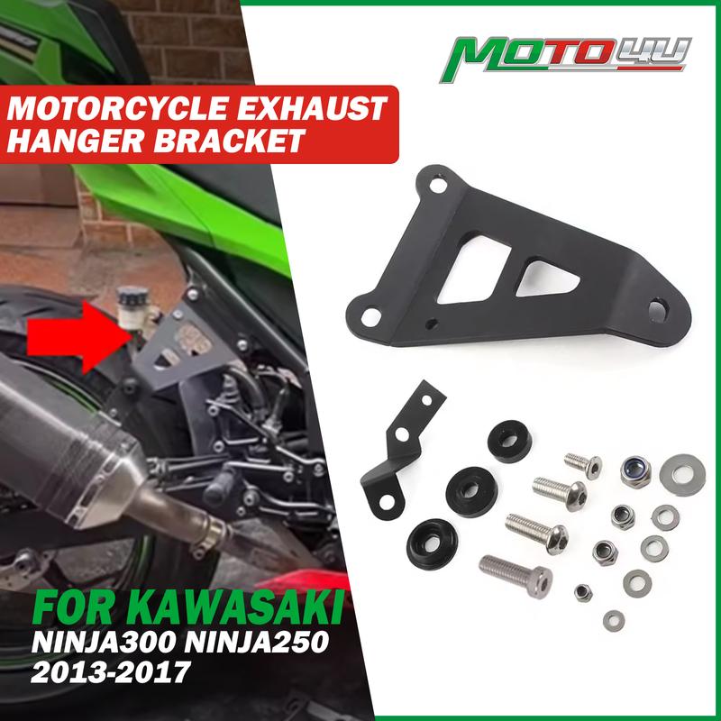 MOTO4U For KAWASAKI NINJA300 NINJA 250 K300 2013 2014 2015 2016 2017 Motorcycle Aluminum Exhaust Hanger Muffler Bracket Kit