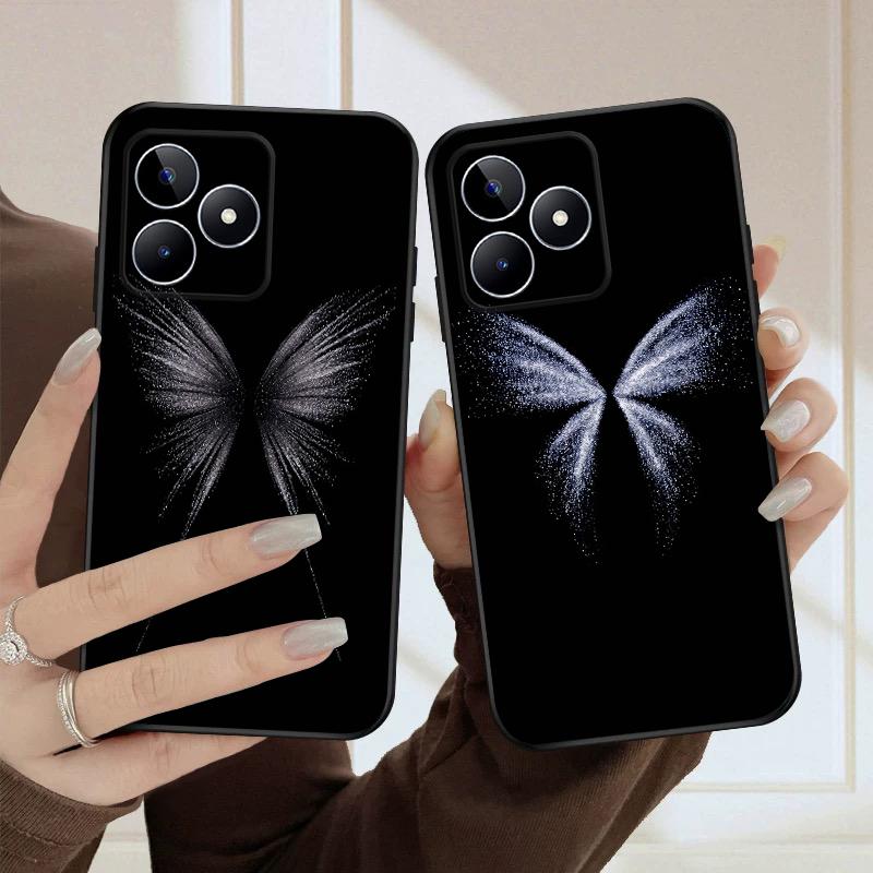 White Butterfly For Oppo Realme 11 12X 12 14 Pro Plus 5G 8 C 55 63 65 51 53 67 75 4G GT2 7 Note 7 50 Silicone Soft Phone Case