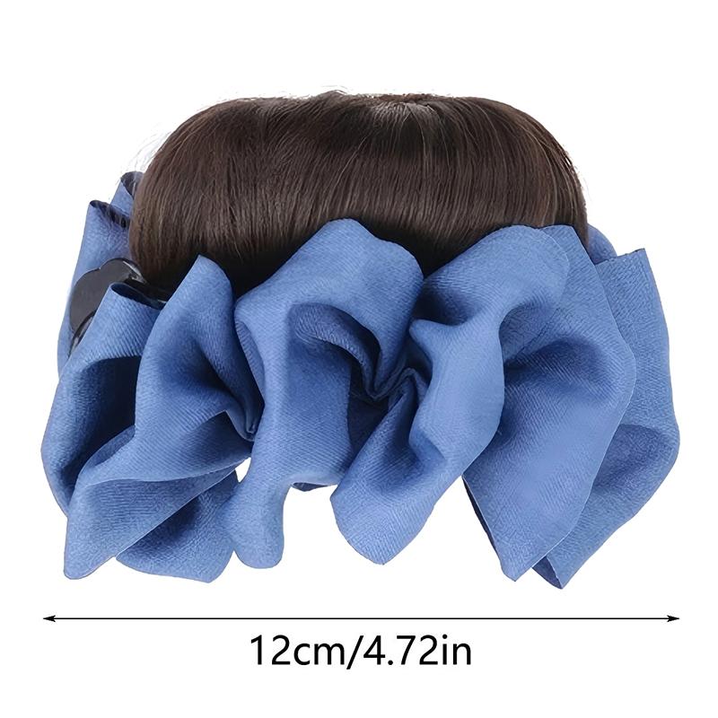 Synthetic Hair Bun Claw Clip With Hair Band Natural Wig Hair Clip Fluffy Brown Black Bun Head Wig Hair Accessories