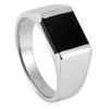 2026 Jewelry Simple Fashion European and American Black Agate Men's Ring
