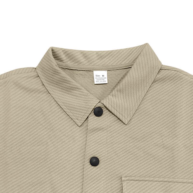 2025 European & American Slim Fit Heavyweight Twill Men's Autumn Long Sleeve Lapel Jacket