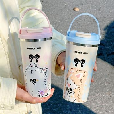 Thermos Cups for Men and Women, New High-value Large-capacity Coffee Cups for Couples To Go Out, Portable 304 Stainless Steel