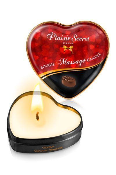 

Массажная свеча сердечко с ароматом шоколада Plaisirs Secrets Chocolate 35 мл (SO1864)