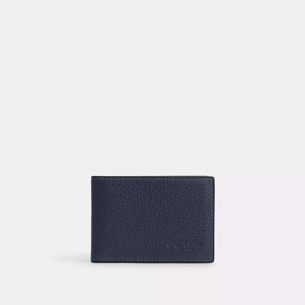 Coach Compact Billfold Wallet Saddle