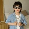 New Kids Silicone Cartoon Sunglasses UV Protection Trendy Fashion Simple Design 23014