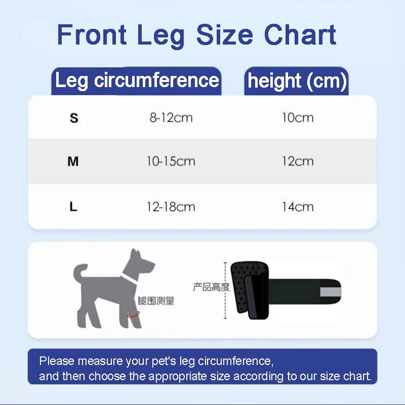 Dog Knee Pad Front Leg Muffs Senior Dog Auxiliary Support Injury Recovery Strap Velcro Small Dogs Knee Joint Adjustable Retainer