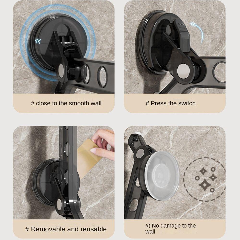 Plastic 5 Holes Folding Drying Rack Space Saving Reusable Suction Drinking Cup Clothes Hanger Wall Mounted Clothes Storage Organizer for Home