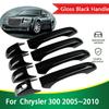 For Chrysler 300 300C 2005 2006 2007 2008 2009 2010 Gloss Black Door Handle Cover Creative Stickers Trim Car Accessories Gadget