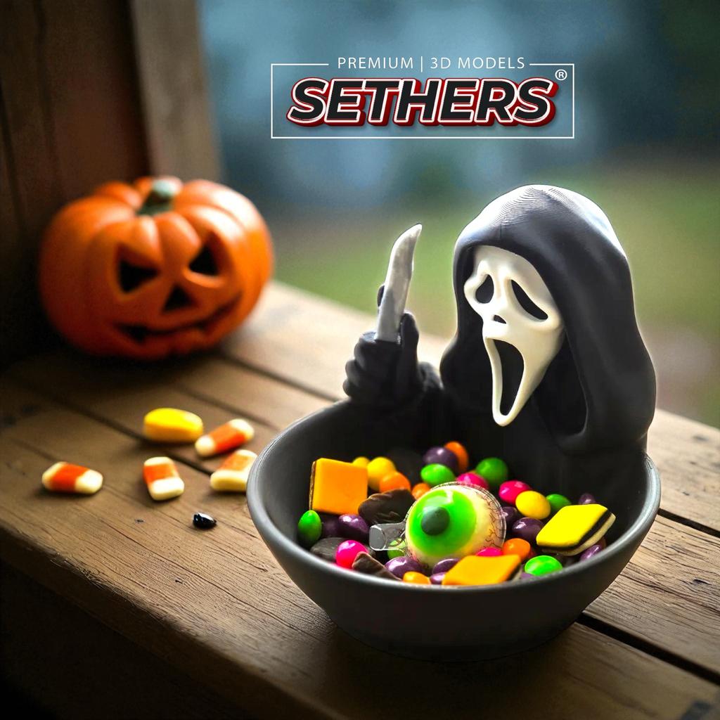 Halloween Face Candy Bowl for or Party Decor