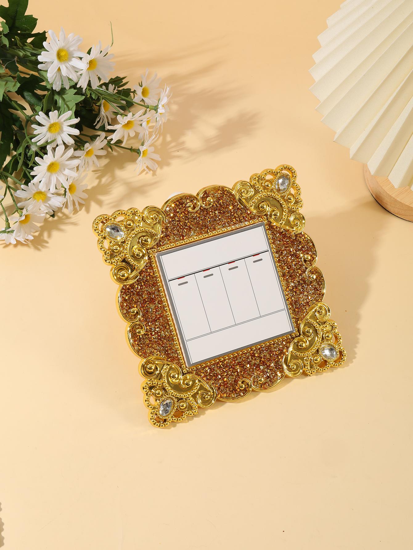 

1Pcs European style switch sticker with multi colored diamonds, switch cover for restaurants, hotels, and Halloween decoration