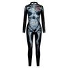 Halloween Costume onesie Women's Clothing Halloween Haunted House Skull Head Print onesie Show Tights Women
