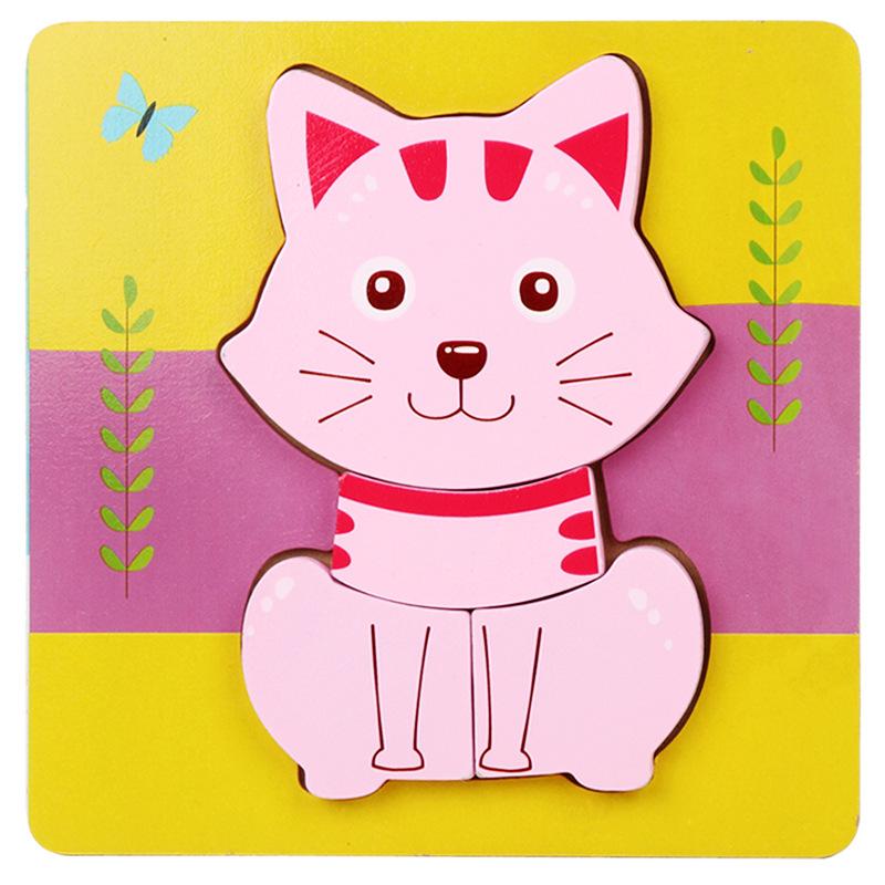 Wooden Baby 3d Puzzles For Kids Child Montessori Toys Dinosaur Animal Wooden Puzzle Game Educational Toys For Children P407