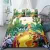 Cactus Duvet Cover Spring Garden Style Bouquet of Thorny Plants Blossoms Arrows Feathers Bedroom Decorative for Women Children